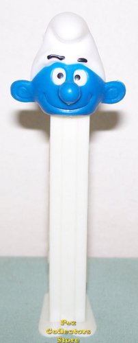 (image for) Series 1 Smurf Pez Painted Eyes White 3.9 TF Stem