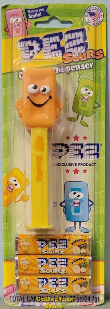 (image for) Ltd. Ed. Exclusive Sours Pineapple Candy Brick Mascot Pez MOC