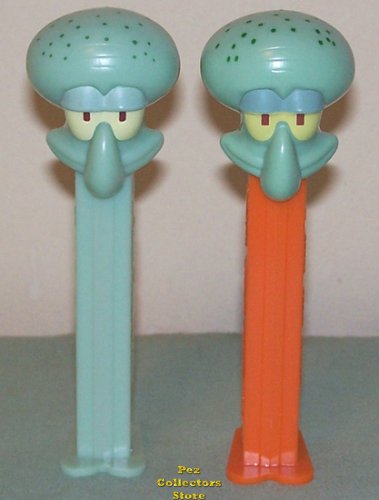 (image for) European Squidward Pez on Orange Stem Loose