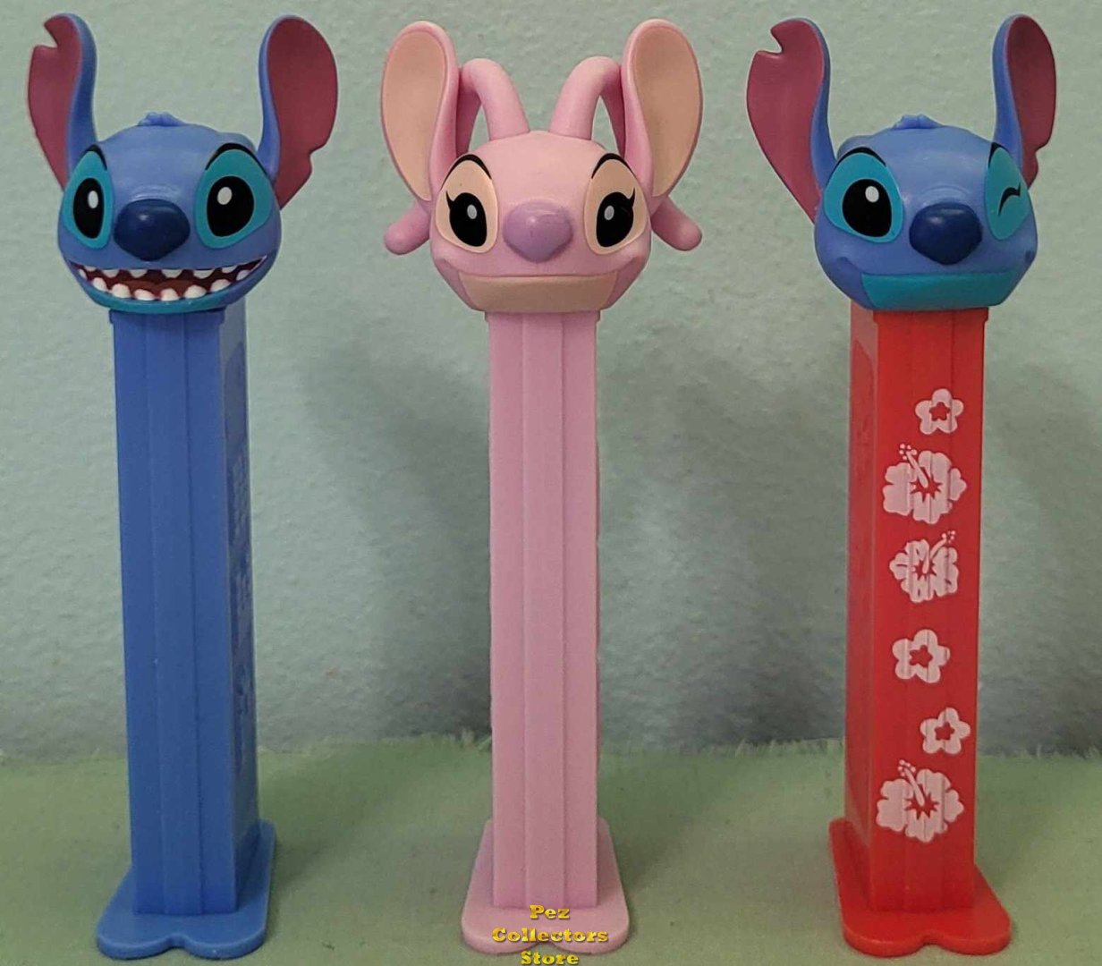 (image for) Disney Stitch, Angel and Aloha Stitch Pez Set Loose SOS