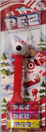 (image for) 2024 Target Bullseye Spot the Dog Pez Mint on Holiday Card