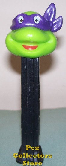 (image for) TMNT Happy Donatello Purple mask on Black Stem Pez