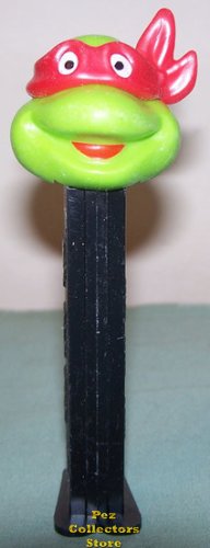 (image for) TMNT Happy Raphael Red mask on Black Stem Pez