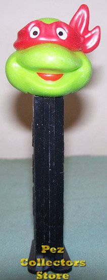 (image for) TMNT Happy Raphael Red mask on Black Stem Pez