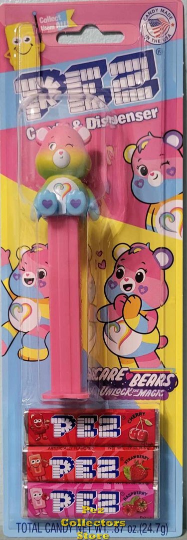 (image for) Exclusive Care Bears Togetherness Bear Ombre Pastel Rainbow Pez MOC