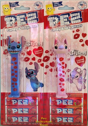 (image for) Valentine's Day Stitch and Angel Limited Edition Exclusive Pez Pair MOC