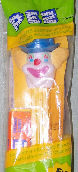 Peter Pez B Clown On Yellow Stem MIB - $7.00