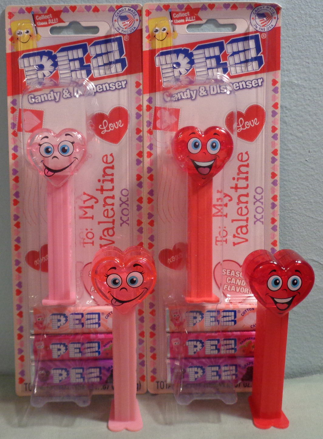 2021 Valentine Pez Heart Silly And Happy Lighter Variations Moc 8 00