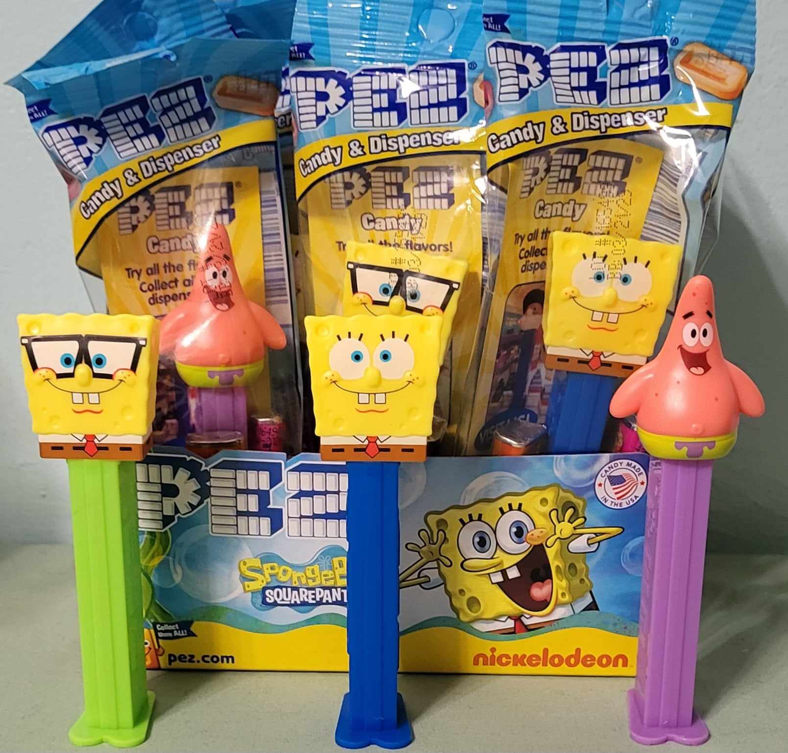 2024 Smiling, Nerdy SpongeBob and Patrick Pez Set MIB - $12.00 : Pez ...