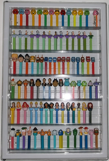 Covered Customizable Pez Wall Display - Six Shelf ...