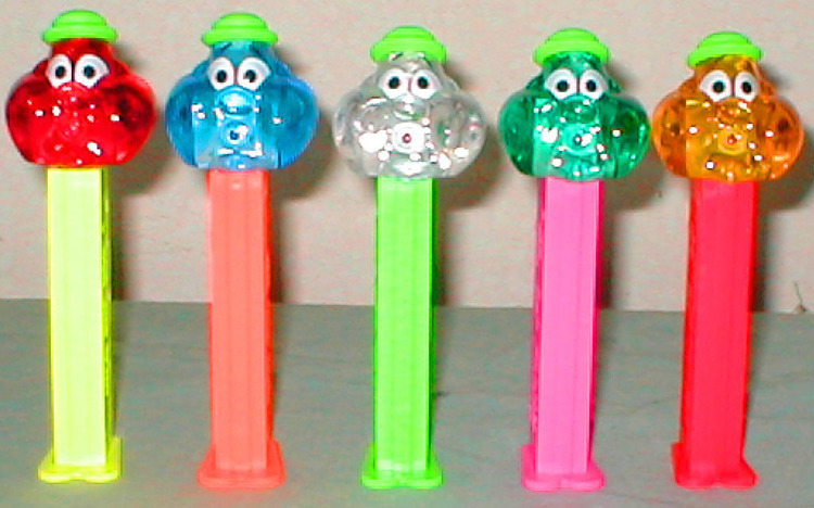 Colored Crystal Bubbleman Pez Set of 5 Pez Offer 60