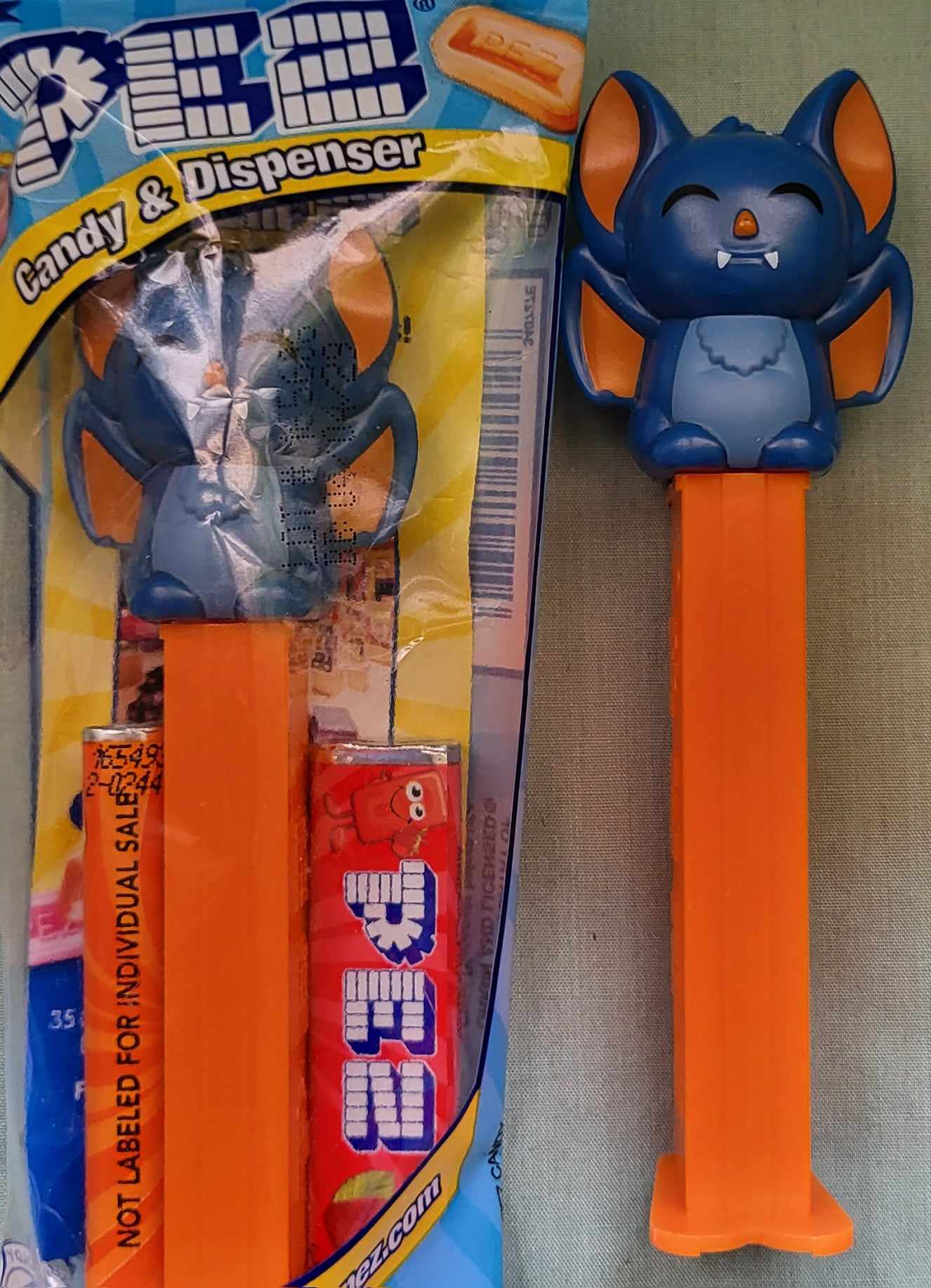 2024 Halloween BlueGray and Orange Bat Pez MIB 5.00 Pez