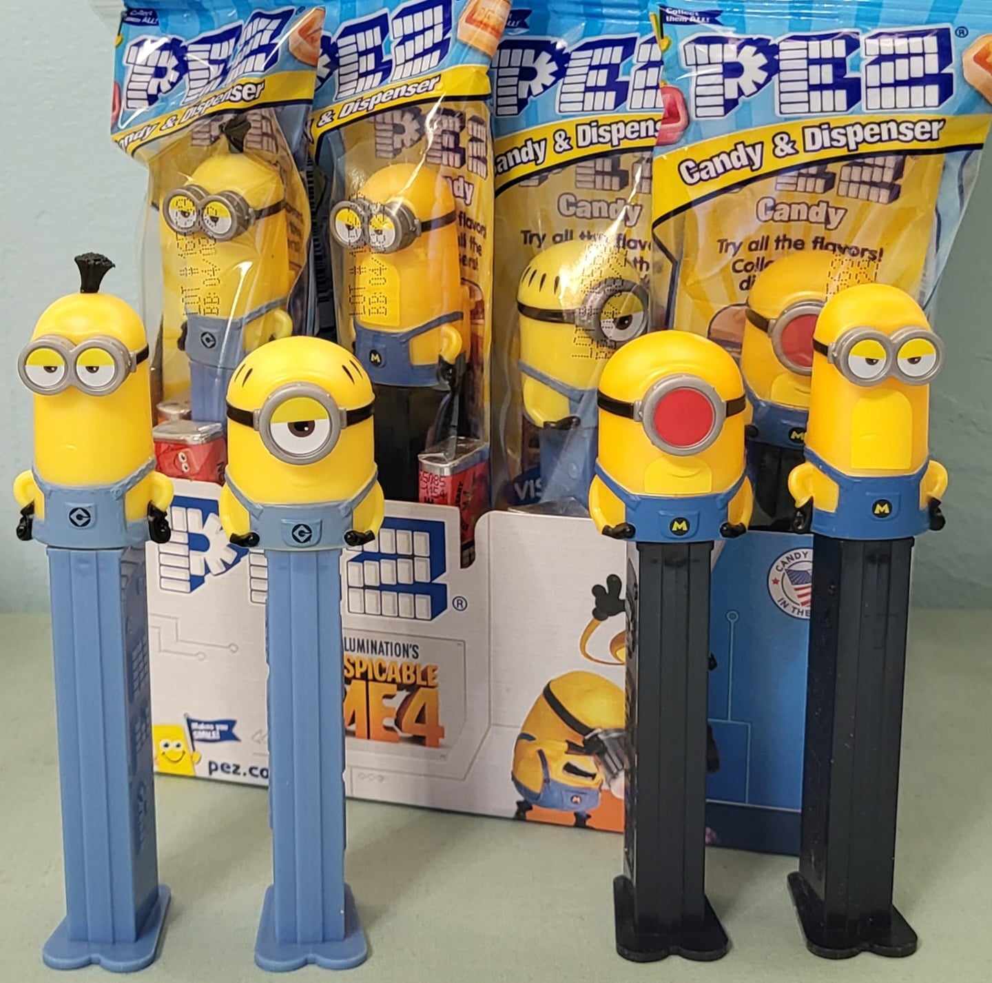 Despicable Me 4 Pez Set Tim, Mel, Mega Minion Tim and Mel MIB - $15.00 ...