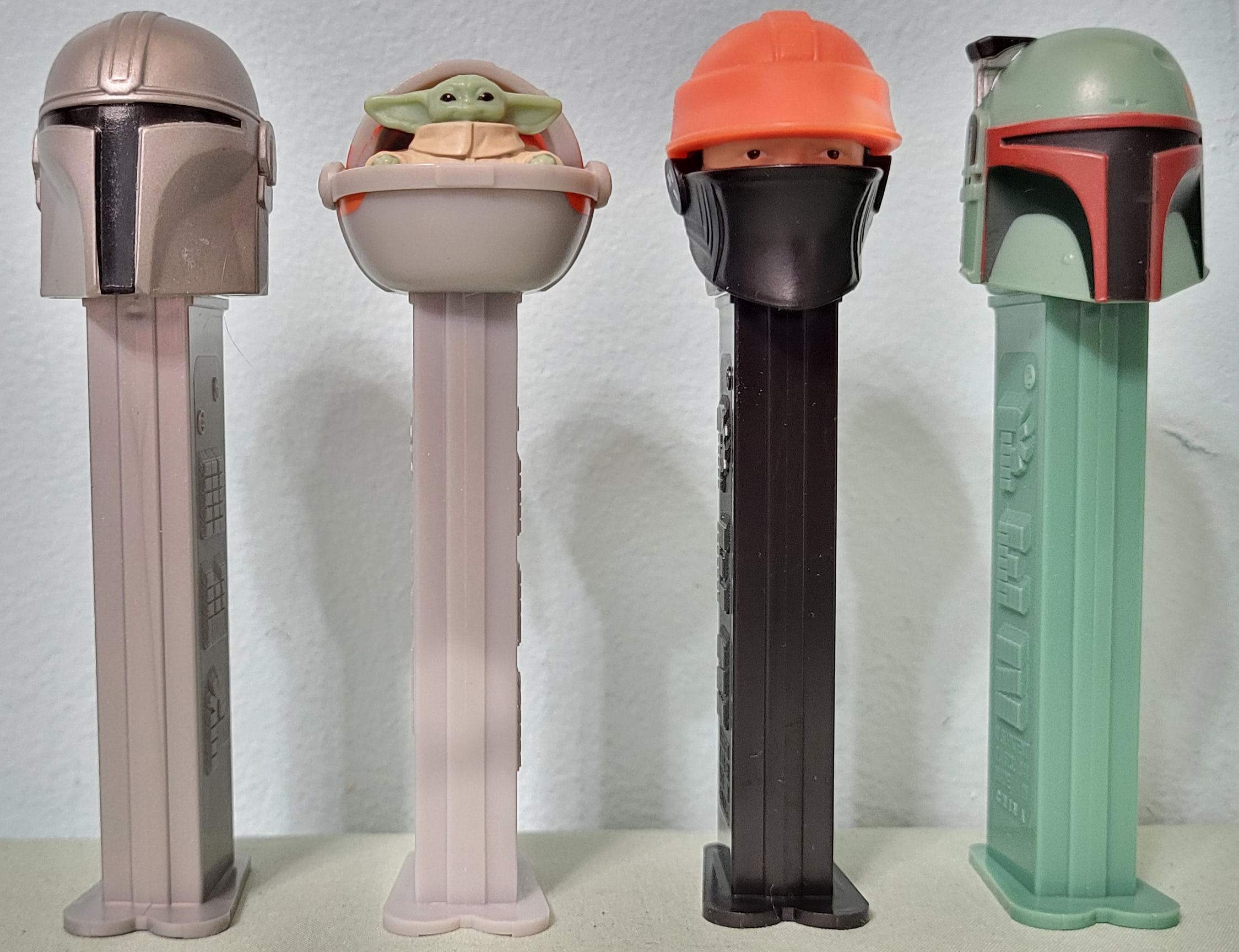 Mandalorian, Grogu in Pram, Fennec Shand and Boba Fett Pez Loose - $25.