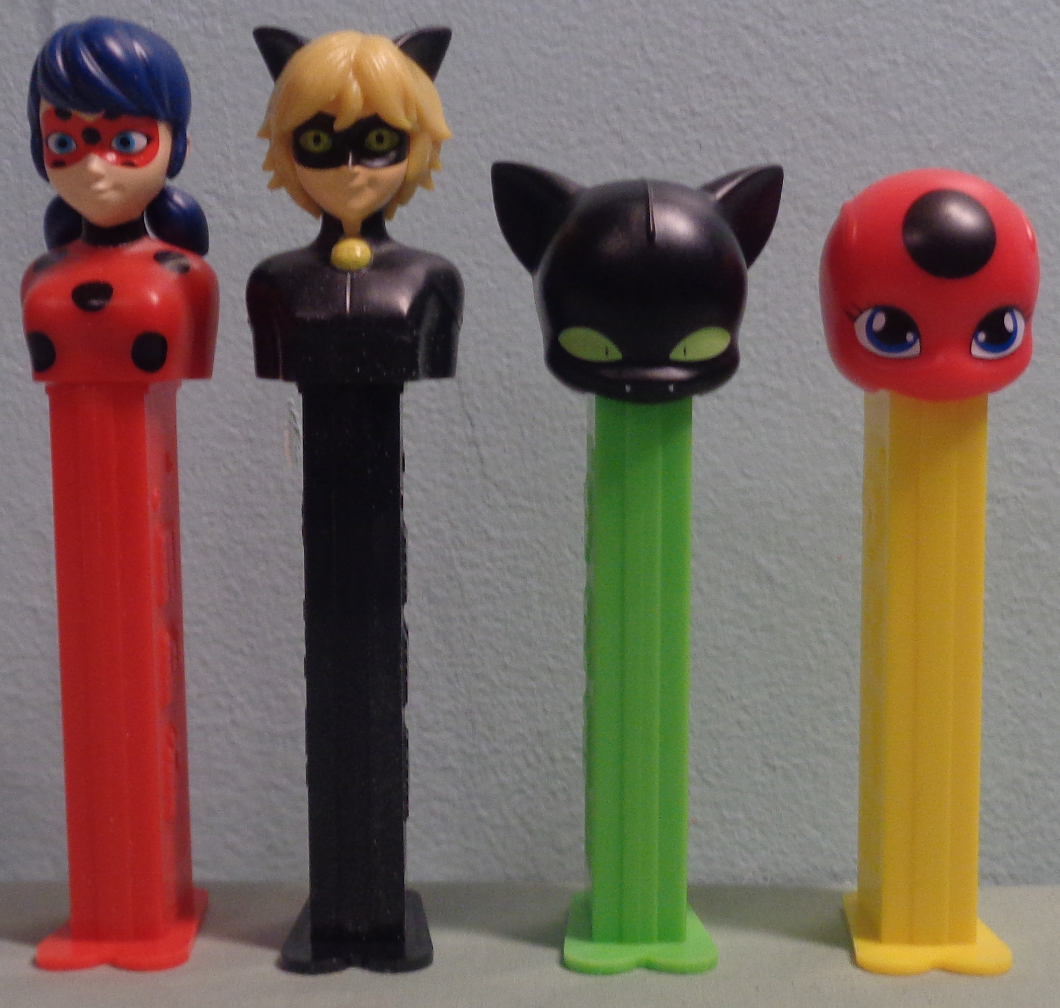 Cat Noir PEZ Dispenser & Candy Refills, Miraculous