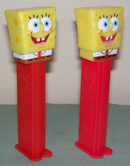 SpongeBob Pez Euro Half Dressed on Red Stem - $7.00